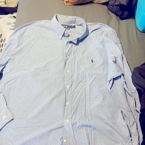 Ralph Lauren 3XB button down long sleeve blue